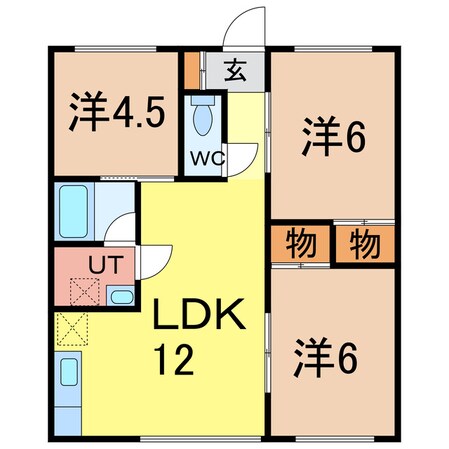 桜町マンションの物件間取画像